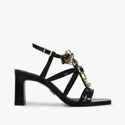 SANDALIA CUERO CRINKLE PRETO