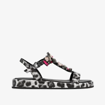 SANDALIA RASTRERA GLOW BLANC/ PRETO