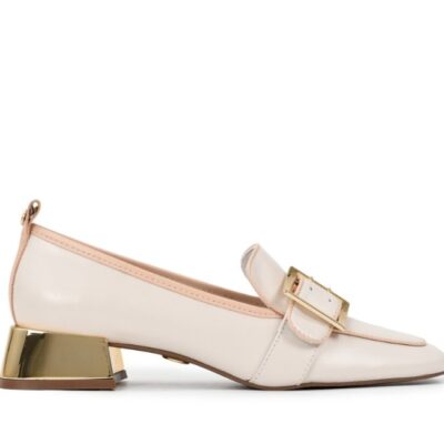 SCARPIN COURO NEW BLANC