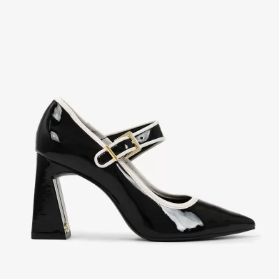 SCARPIN   CUERO VERNIZ PRETO