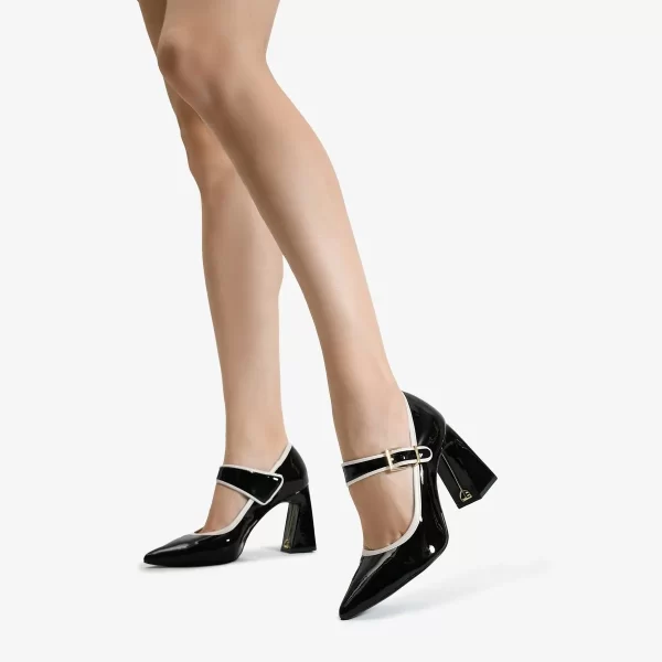 A+ . SCARPIN   CUERO VERNIZ PRETO - Imagen 3