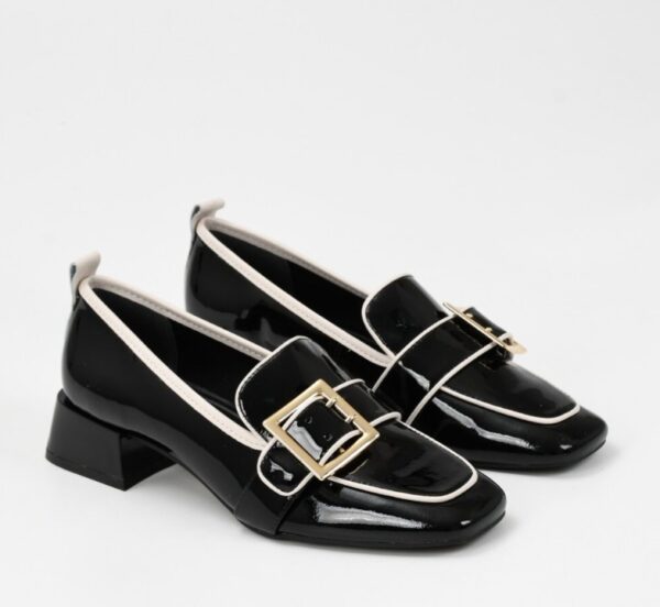 A+ . SCARPIN COURO VERNIZ PRETO - Imagen 4