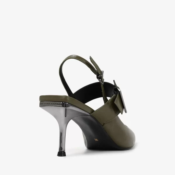 A+ . SLINGBACK CUERO VERDE OLIVO - Imagen 6