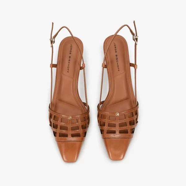 A+ . SLINGBACK COURO CASEINADO ALMENDRA - Imagen 5