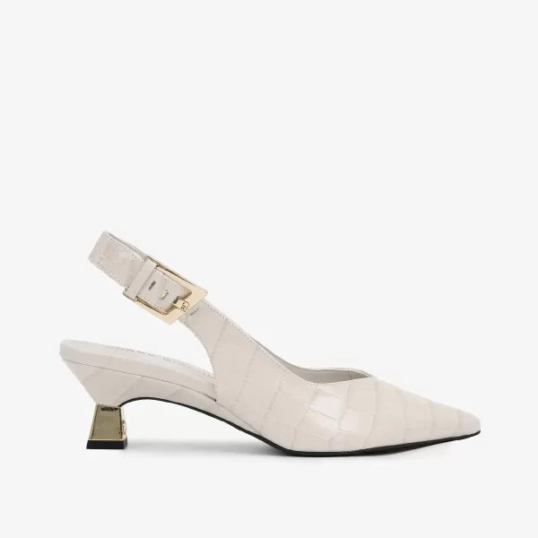 A+ . SLINGBACK CROCO EFECT BLANC