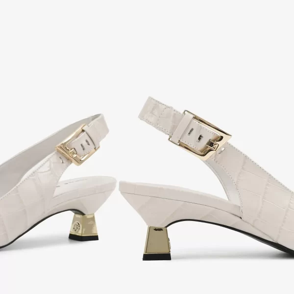 A+ . SLINGBACK CROCO EFECT BLANC - Imagen 3