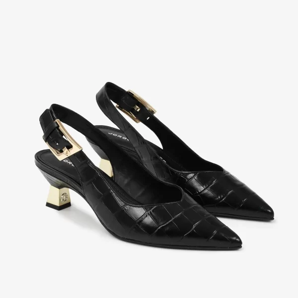 A+ . SLINGBACK CROCO EFECT PRETO - Imagen 2