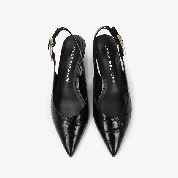 A+ . SLINGBACK CROCO EFECT PRETO - Imagen 3