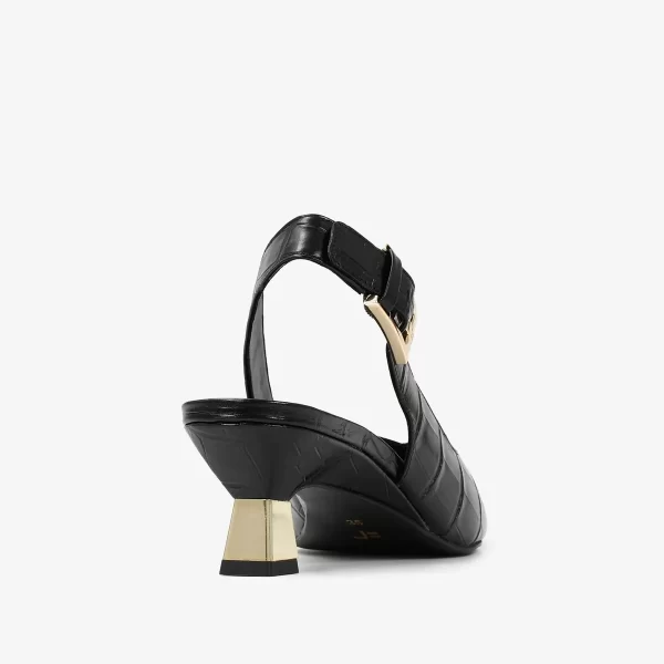 A+ . SLINGBACK CROCO EFECT PRETO - Imagen 4