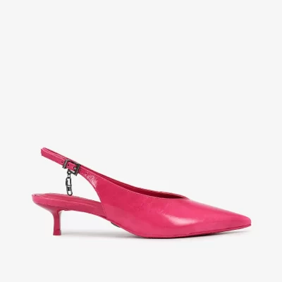 SLINGBACK  COURO FUCSIA