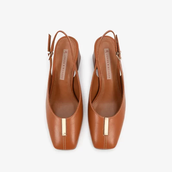 A+ . SLINGBACK COURO NAPA NEW CAMEL - Imagen 4