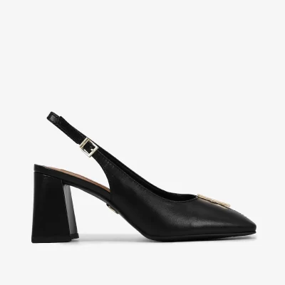 SLINGBACK  CUERO  NAPA NEW PRETO