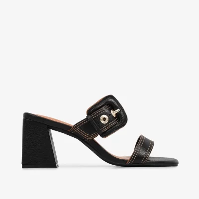 SANDALIA COURO FLOTER FRESH PRETO