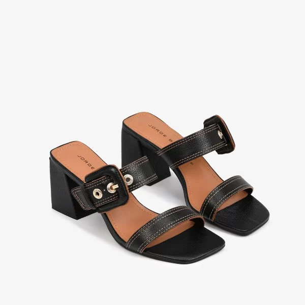 A+ . SANDALIA COURO FLOTER FRESH PRETO - Imagen 3
