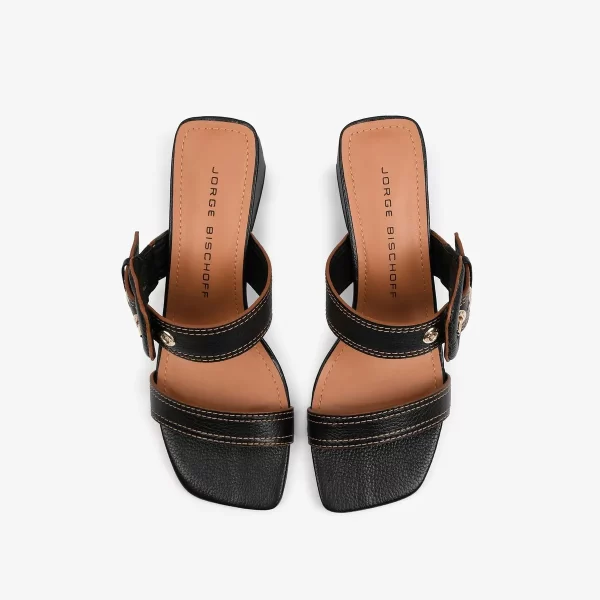 A+ . SANDALIA COURO FLOTER FRESH PRETO - Imagen 4