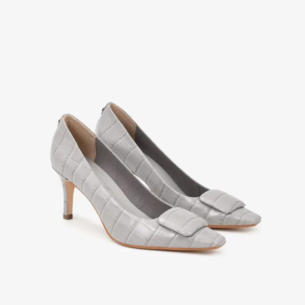 A+ . SCARPIN  COURO CROCO GRIS - Imagen 4