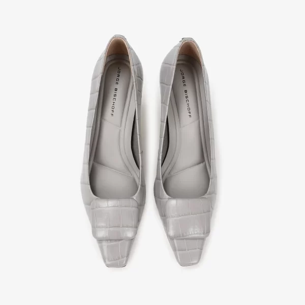 A+ . SCARPIN  COURO CROCO GRIS - Imagen 5