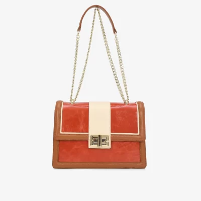 CARTERA DE HOMBRO  CUERO FLOTER FRESH ALMENDRA