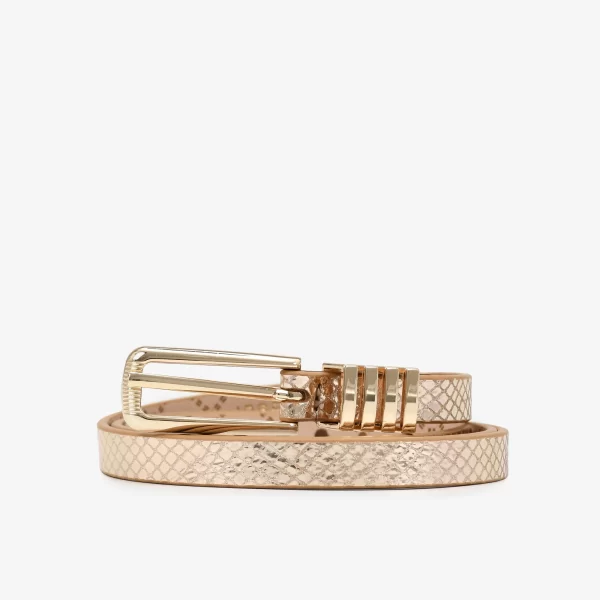 A+ CINTURON CUERO SNAKE  OURO CLARO - Imagen 3