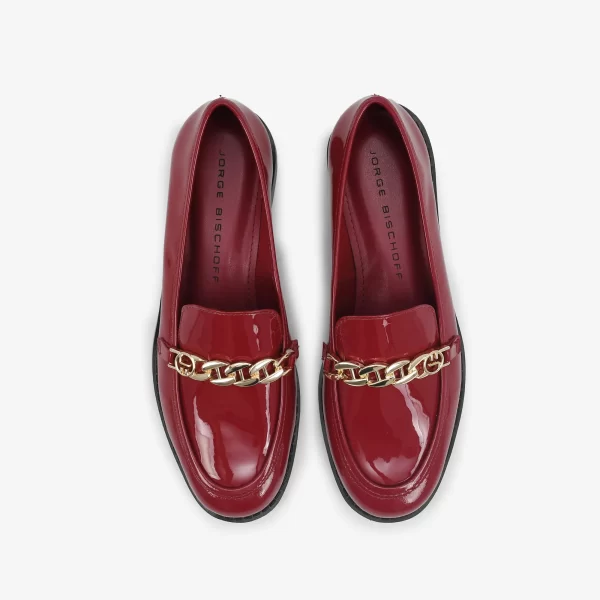 A+ MOCASIN CUERO VERNIZ BERRY - Imagen 3