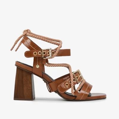 SANDALIA 3 EN 1 CUERO CAMEL