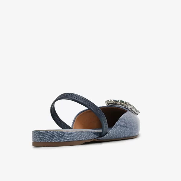 A+ SLINGBACK FLAT CUERO DENIN LUNAR - Imagen 2