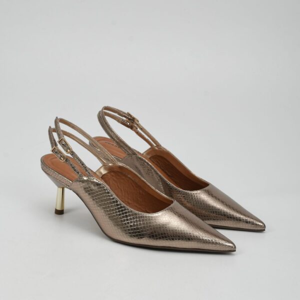 A+ SLINGBACK SNAKE DARK GOLD - Imagen 5