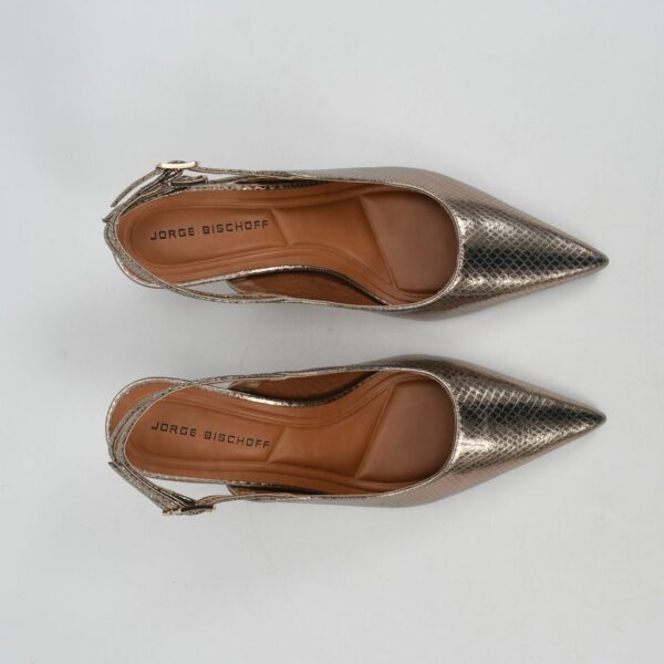 A+ SLINGBACK SNAKE DARK GOLD - Imagen 4