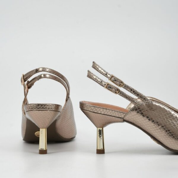 A+ SLINGBACK SNAKE DARK GOLD - Imagen 3