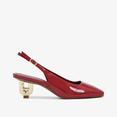 SLINGBACK CUERO VERNIZ BERRY