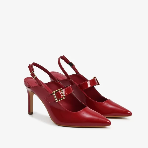 A+ SLINGBACK  CUERO  BERRY VERNIZ - Imagen 4