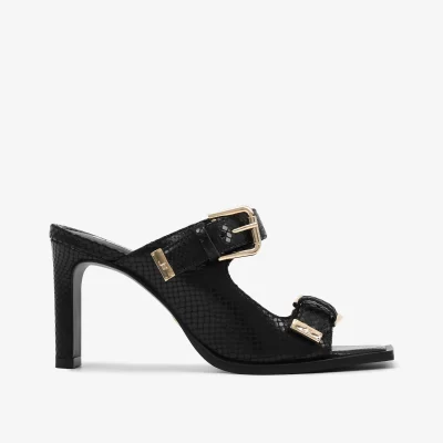 A+ SANDALIA SNAKE GLOW PRETO