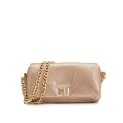 CARTERA CUERO METAL NATURAL