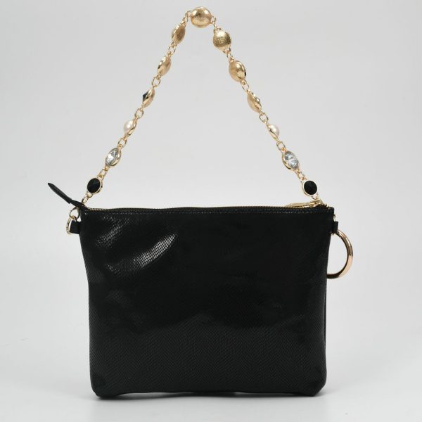 A+ CARTERA CUERO MINI SNAKE PRETO - Imagen 5