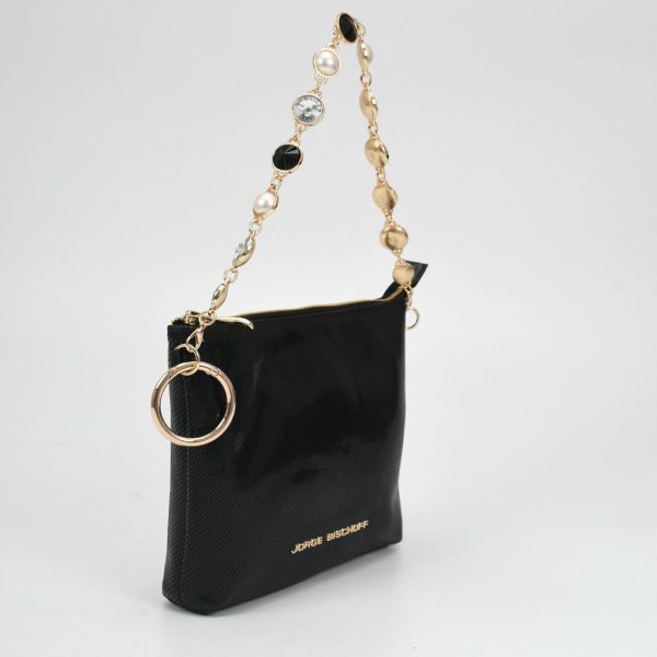 A+ CARTERA CUERO MINI SNAKE PRETO - Imagen 4
