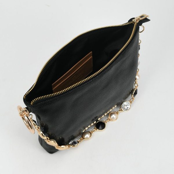 A+ CARTERA CUERO MINI SNAKE PRETO - Imagen 2