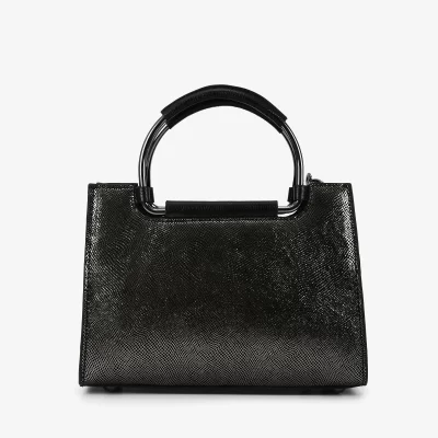 CARTERA CUERO METAL GRAFITO