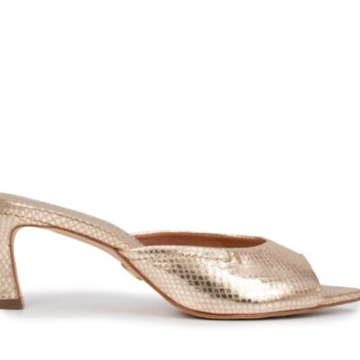 SANDALIA CUERO SNAKE GOLD