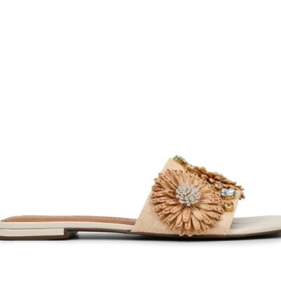 SANDALIA FLAT  RAFIA TRAMADA