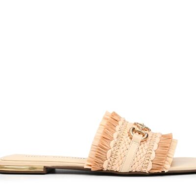 SANDALIA FLAT  RAFIA PERLA/ARENA