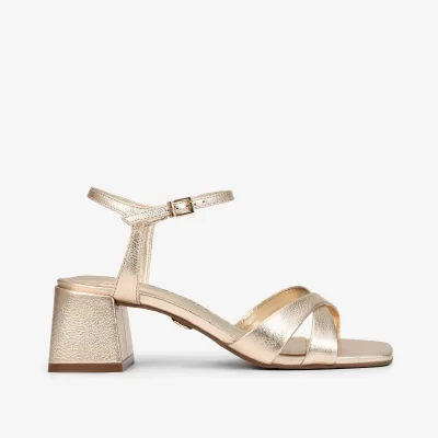 SANDALIA CUERO FLOTER FRESH METAL ORO