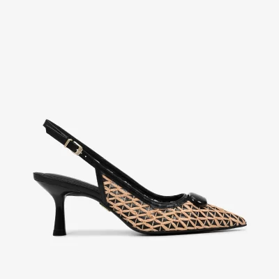 SALINGBACK CUERO RAFIA NATURAL/ NEGRO