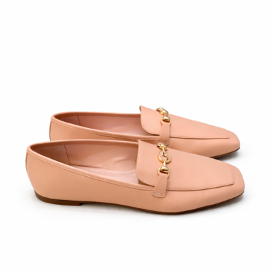 MOCASIN DE CUERO NUDE