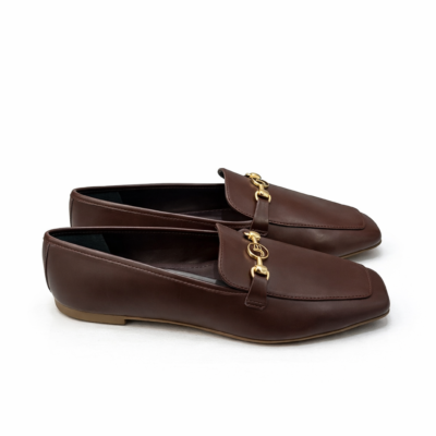 MOCASIN DE CUERO MARRÓN