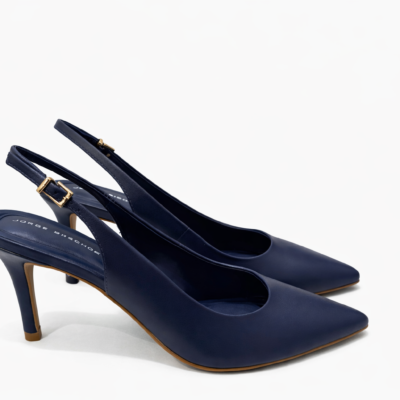 SLINGBACK DE CUERO CLASIC AZUL