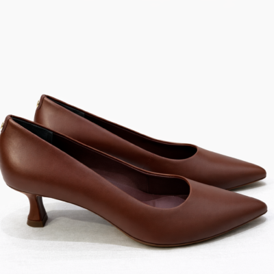 SCARPIN DE CUERO MARRÓN