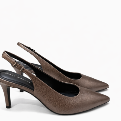 SLINGBACK DE CUERO CLASIC GRAFITTE