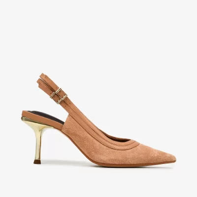 Slingback cuero álamo natural