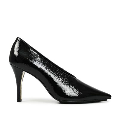 Scarpin cuero negro verniz show