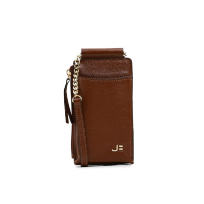 Cartera portacelular cuero fresh tabaco